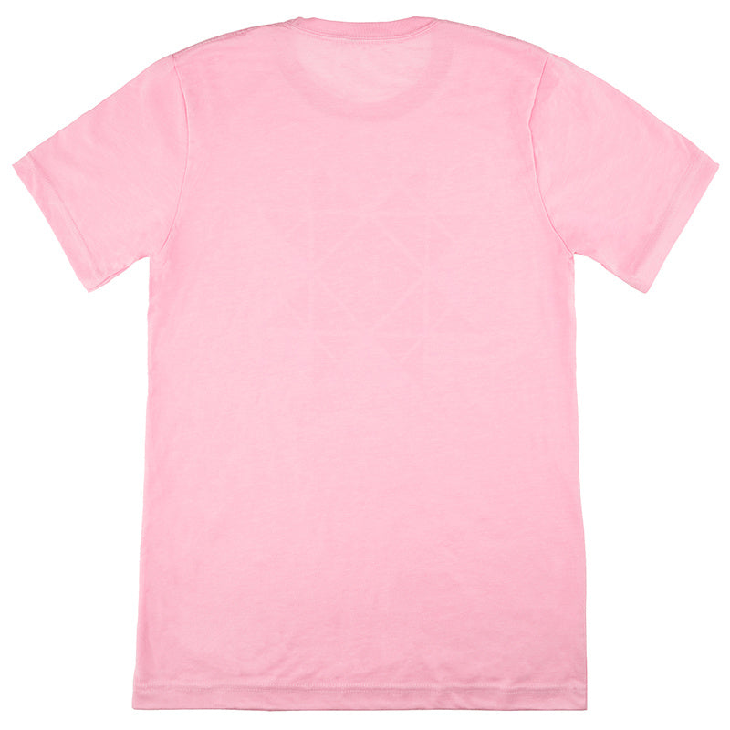 MSQC Jenny Missouri Star Quilt Block T-shirt - Heather Bubble Gum M Alternative View #1