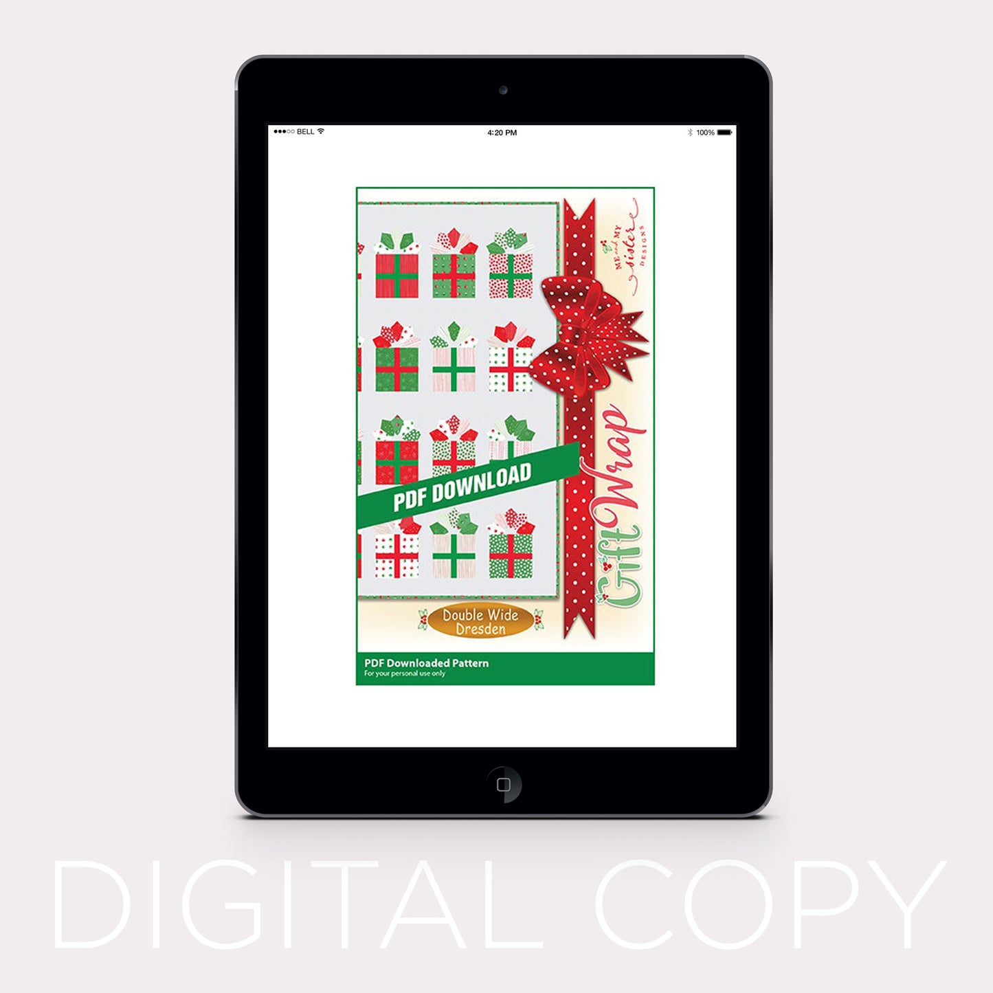 Digital Download - Gift Wrap Double Wide Dresden Quilt Pattern Primary Image