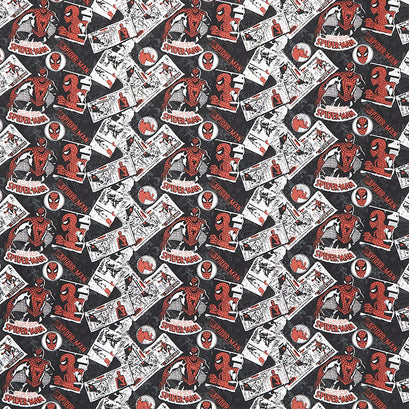 Marvel - Spider-Man Torn Collage Gray Yardage