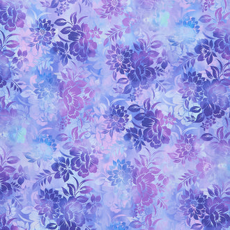 Garden of Dreams II - Floral Dream Purple Yardage