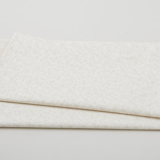 Cream & Sugar XI - Small Floral & Swirl Beige 2 Yard Cut
