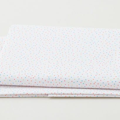 Baby Love - Tiny Dots on White Multi 2 Yard Cut