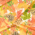 Harvest Festival - Harvest Leaves Cream Metallic Yardage Alternative View #1