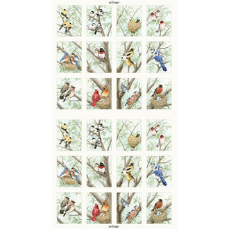 Beautiful Birds Fabric Panel