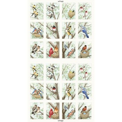 Beautiful Birds Fabric Panel