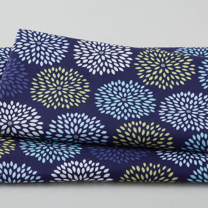 Bursting Blooms Navy 2 Yard Cut
