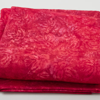 Wildflower Batiks - Butterfly-Red Cranberry 5 Yard Cut