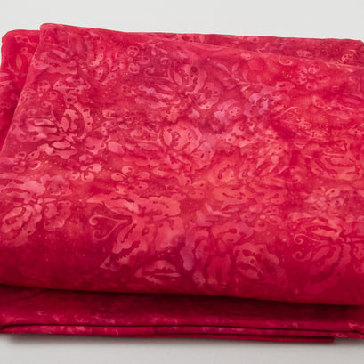 Wildflower Batiks - Butterfly-Red Cranberry 5 Yard Cut