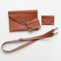 Monroe Clutch and Card Case Kit - Hazelnut Pebble Faux Leather Primary Image
