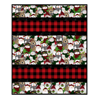 Cuddle® Quilt Kit - Sensational Strips Snowmies