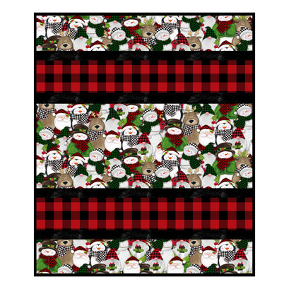 Cuddle® Quilt Kit - Sensational Strips Snowmies