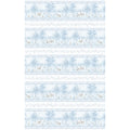 Woodland Frost - Forest Animals Repeating Stripe Multi Yardage Alternative View #1