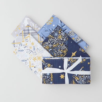 Majestic Winter Favorites 5 Piece Metallic Fat Quarter Bundle