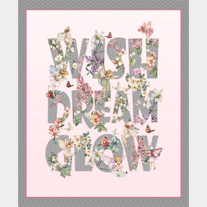 Flower Fairies - Wish Dream Glow Pink Panel