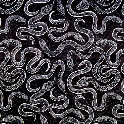 Cuddle® Prints - Slithery Snake Black Digitally Printed Yardage