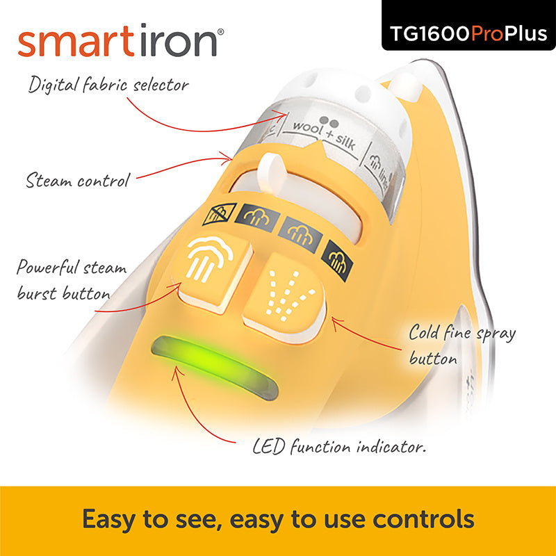 Oliso® TG1600Pro+ Smart Iron® - Yellow Alternative View #3