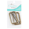 Emmaline 1-1/2" Wire Formed Strap Sliders - Set of Two Antique Brass