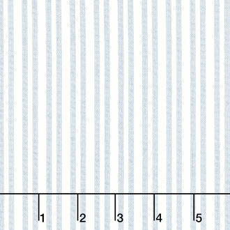 Blueberry Delight - Berry Ticking Cream Cornflower Yardage
