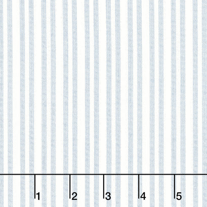 Blueberry Delight - Berry Ticking Cream Cornflower Yardage
