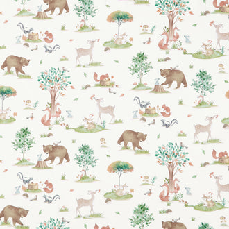 Into The Woods - Forest Friends Life Cream Yardage