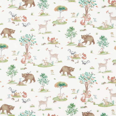 Into The Woods - Forest Friends Life Cream Yardage