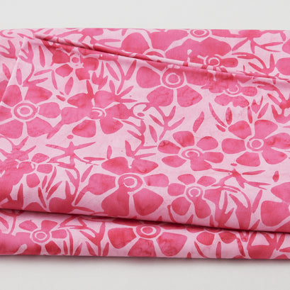 Wildflower Batiks - Wild Flower-Pink Raspberry 2 Yard Cut