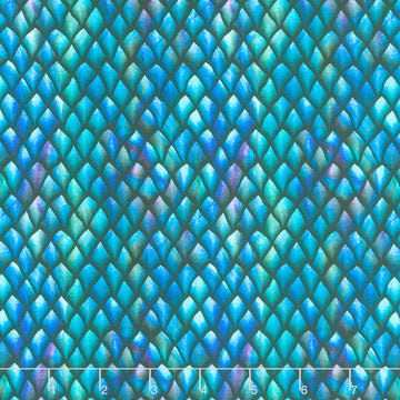 Dragons - Scales Blue Yardage Primary Image