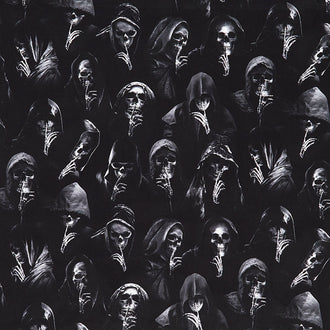 Wicked - Silent Skeleton With a Hoodie Black Yardage
