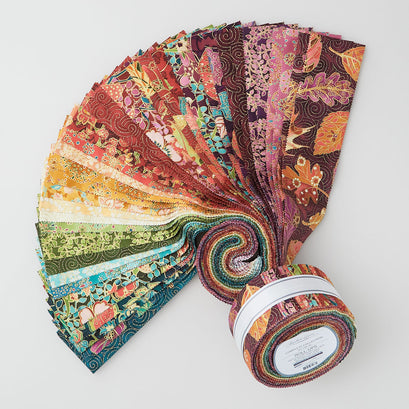 Jeweled Leaves Metallic Roll Up
