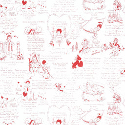 All My Heart - All Your Heart Red Yardage Primary Image