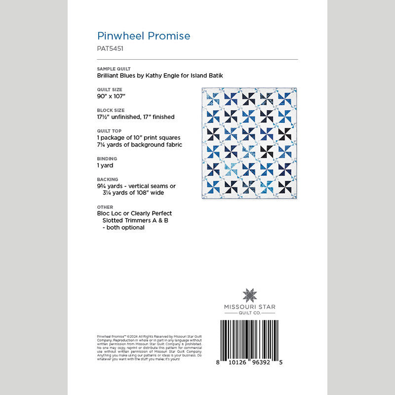 Digital Download - Pinwheel Promise Quilt Pattern by Missouri Star Alternative View #1