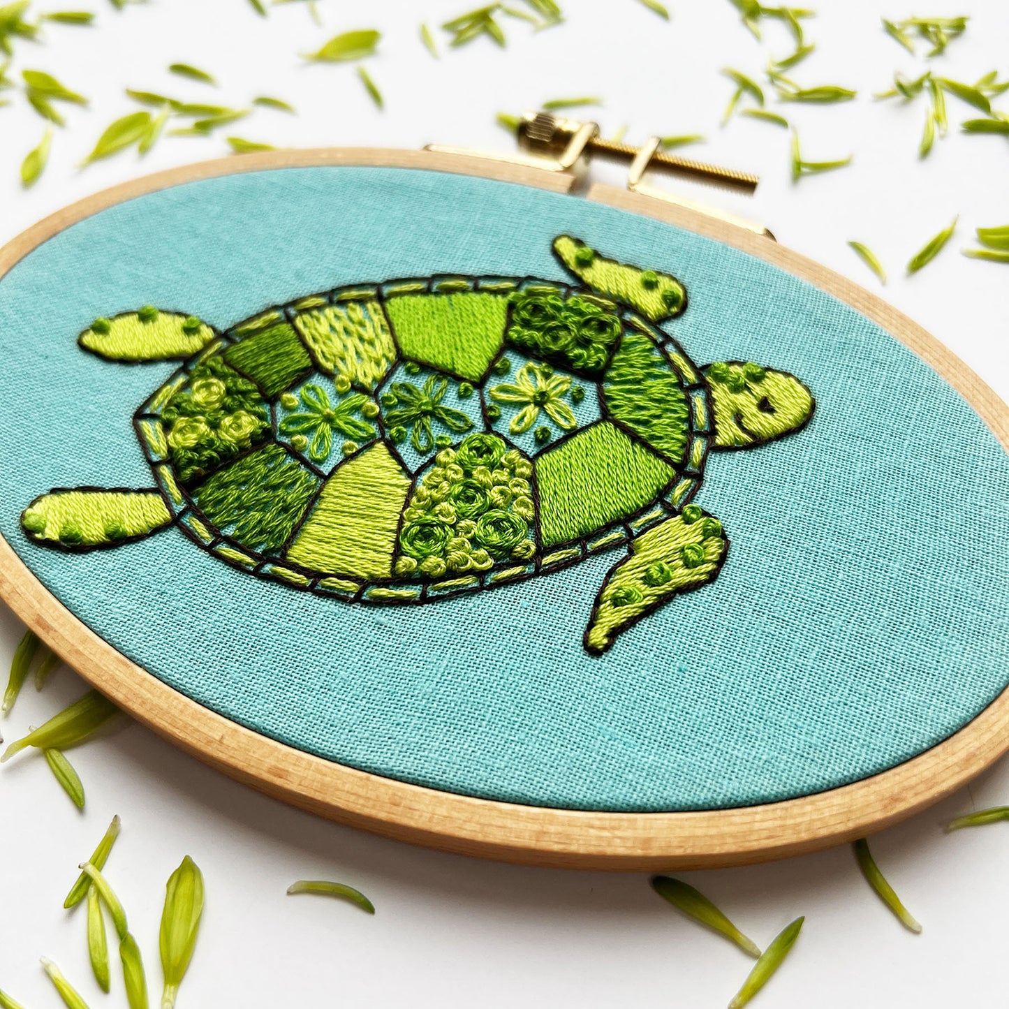 Green Sea Turtle Embroidery Kit Primary Image