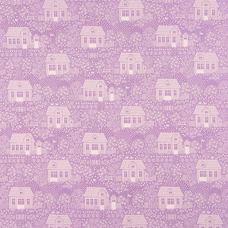 Hometown - My Neighborhood Lilac Yardage