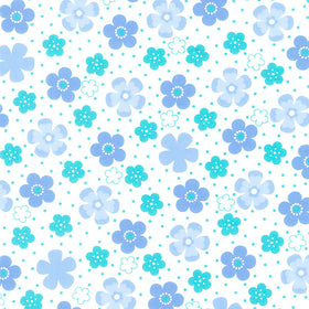 Cozy Cotton Flannels - Flowers White Cornflower Yardage Primary Image
