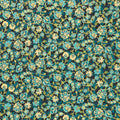 Jeweled Leaves - Floral Teal Yardage Primary Image