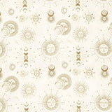 The Sun, The Moon, And The Stars! - Astrology Toile Cream Yardage Primary Image