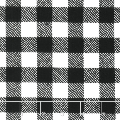 White as Snow - Buffalo Plaid Black Yardage