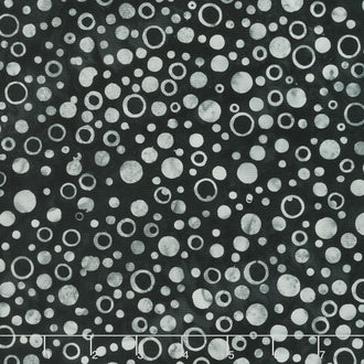 Hocus Pocus Batiks - Dots Black Slate Yardage