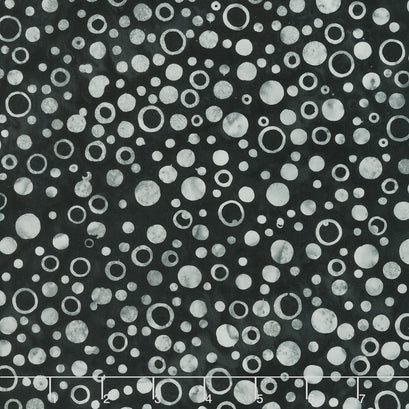 Hocus Pocus Batiks - Dots Black Slate Yardage