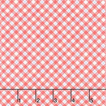 Strawberry Garden - Diagonal Plaid Multi Yardage