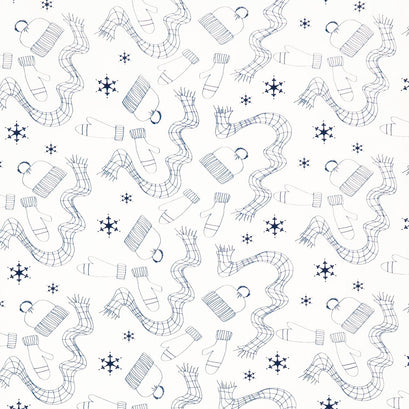 Arrival of Winter - Winter Gear Cream 108" Wide Backing Yardage