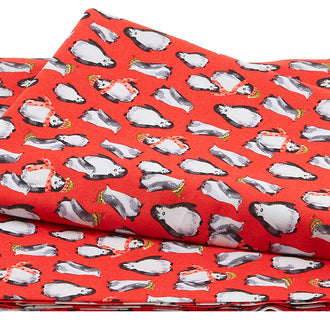 Snow Day - Penguins Red 2 Yard Cut