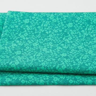 Adalee - Monotone Floral Malechite 2 Yard Cut