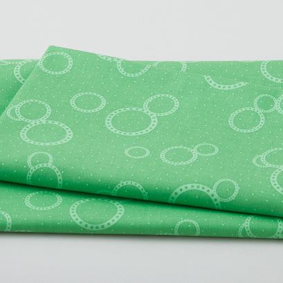 Flower Power - Circles Green 2 Yard Cut