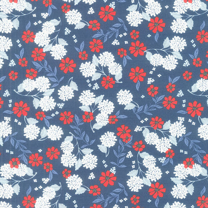 Land of the Brave - Floral Navy Yardage