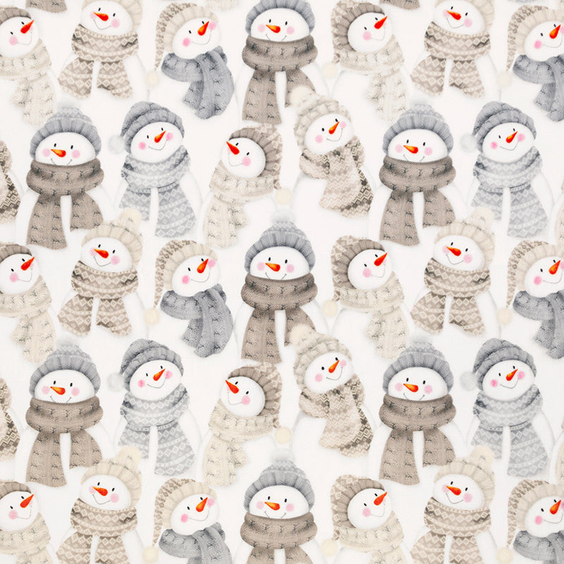 Cuddle® Prints - Snow Day Simply Taupe Digitally Printed Minky Yardage Primary Image