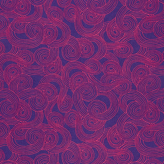 Bright World - Spirals Ultraviolet Yardage