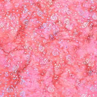 Pebbles and Daisies Batiks - Wildflower Raspberry Yardage