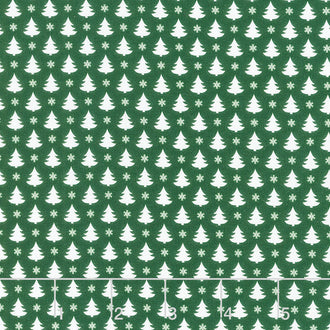 Winter Blooms - Trees Green Yardage