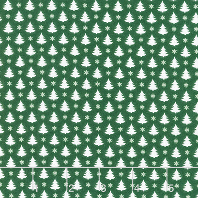 Winter Blooms - Trees Green Yardage